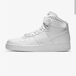 White high top Air Force ones